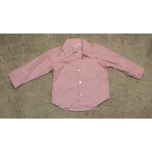 NWT Red Beans White Berry Windowpane Frank Shirt Size 2T